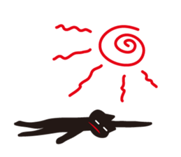 Overaction black cat sticker #4250789