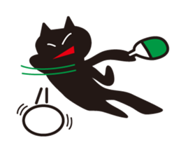 Overaction black cat sticker #4250797