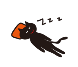 Overaction black cat sticker #4250799