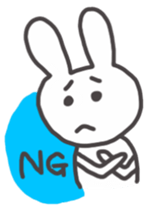 MOTCHIRI cure white hare sticker #4252967