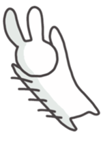 MOTCHIRI cure white hare sticker #4252990