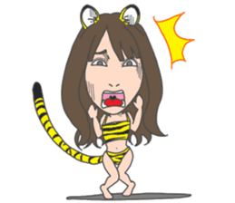 Animal couple (Tiger&Lion) sticker #4256121
