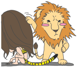 Animal couple (Tiger&Lion) sticker #4256123