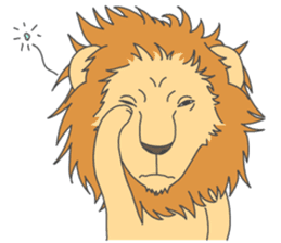 Animal couple (Tiger&Lion) sticker #4256136