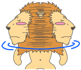 Animal couple (Tiger&Lion) sticker #4256151