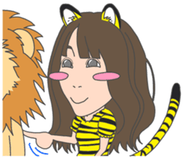 Animal couple (Tiger&Lion) sticker #4256156