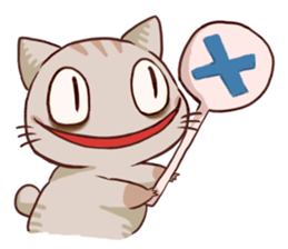 The cat which is lack of sleep sticker #4256523