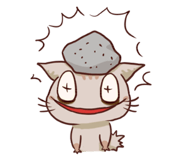 The cat which is lack of sleep sticker #4256535