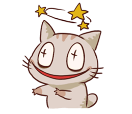 The cat which is lack of sleep sticker #4256536