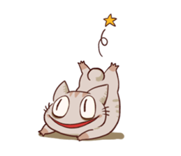 The cat which is lack of sleep sticker #4256543