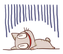 The cat which is lack of sleep sticker #4256545