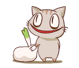 The cat which is lack of sleep sticker #4256546