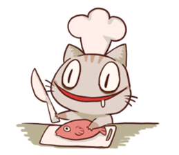 The cat which is lack of sleep sticker #4256547