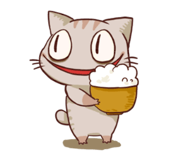 The cat which is lack of sleep sticker #4256548