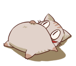 The cat which is lack of sleep sticker #4256549