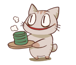 The cat which is lack of sleep sticker #4256553