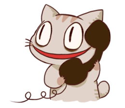 The cat which is lack of sleep sticker #4256554