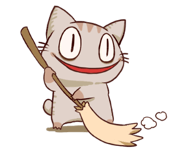 The cat which is lack of sleep sticker #4256555