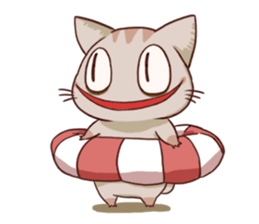 The cat which is lack of sleep sticker #4256556