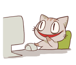 The cat which is lack of sleep sticker #4256557