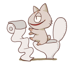 The cat which is lack of sleep sticker #4256558