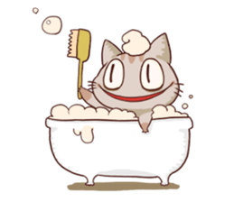 The cat which is lack of sleep sticker #4256559