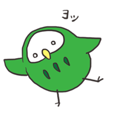 green owl2 sticker #4256720