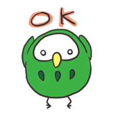 green owl2 sticker #4256722