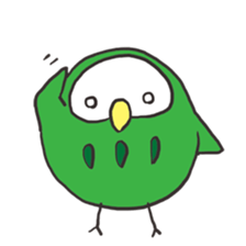 green owl2 sticker #4256731