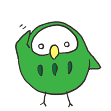 green owl2 sticker #4256731
