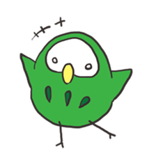 green owl2 sticker #4256741