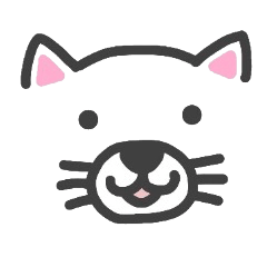 Expressive white transparent cat's.