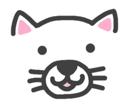 Expressive white transparent cat's. sticker #4257040