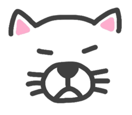 Expressive white transparent cat's. sticker #4257041