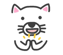 Expressive white transparent cat's. sticker #4257042