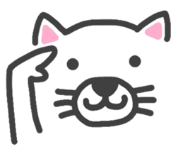 Expressive white transparent cat's. sticker #4257044