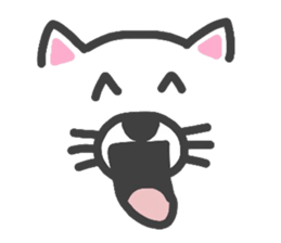 Expressive white transparent cat's. sticker #4257051