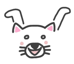 Expressive white transparent cat's. sticker #4257054