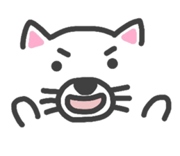 Expressive white transparent cat's. sticker #4257058