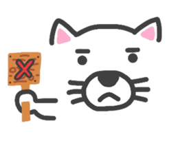 Expressive white transparent cat's. sticker #4257079