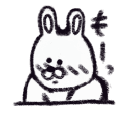 Rabbit sat sticker #4257190