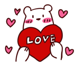 bear white sticker #4257200