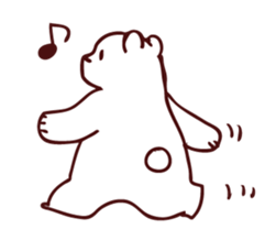 bear white sticker #4257210