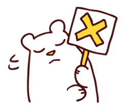 bear white sticker #4257213