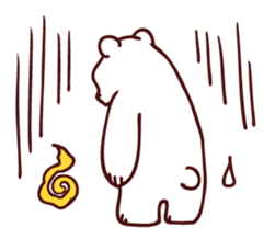 bear white sticker #4257219