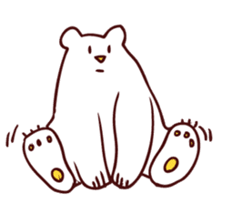 bear white sticker #4257226