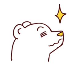 bear white sticker #4257227