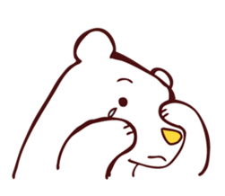 bear white sticker #4257233
