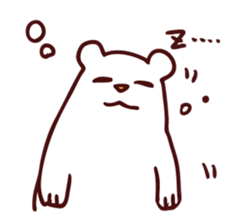 bear white sticker #4257238