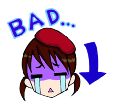 A girl does survival game sticker #4257842